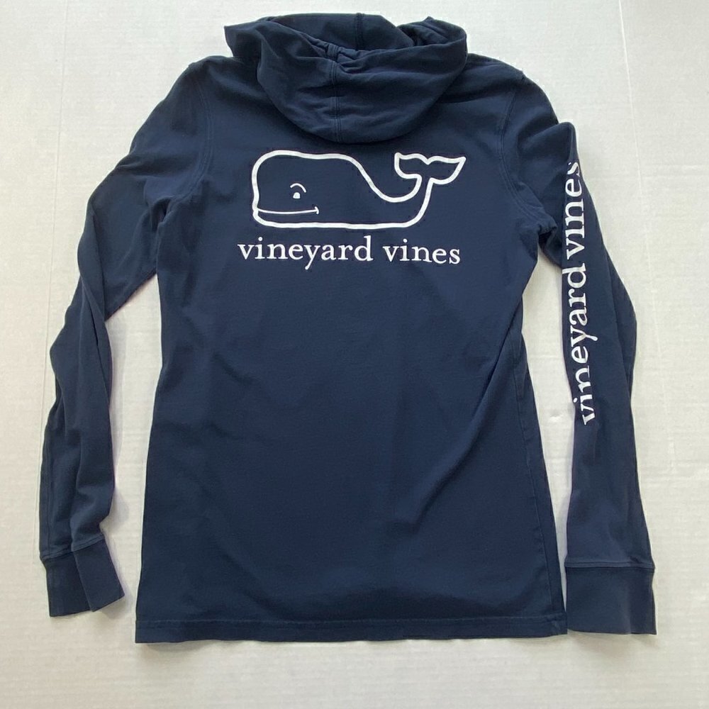 Vineyard Vines Long Sleeve Hoodie Whale Logo T-Shirt, XXS